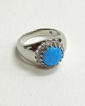 Zora Opal Silver Ring